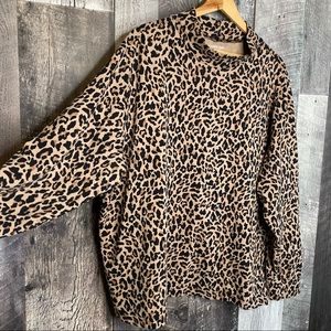 Lands End Leopard Turtleneck